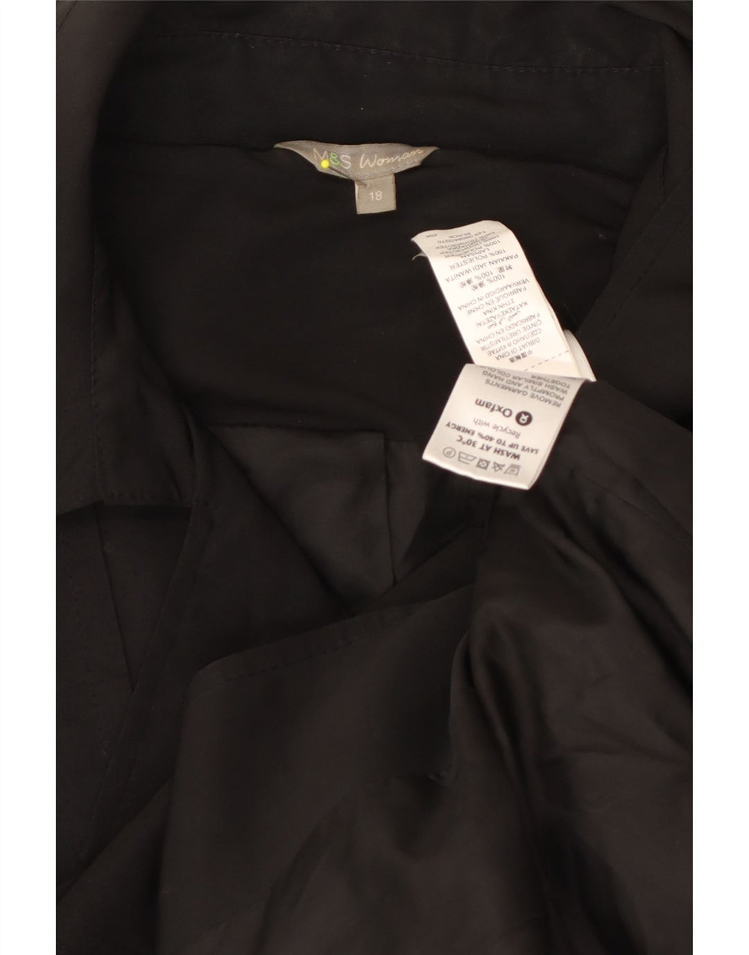 Trench da donna Marks & Spencer UK 18 XL poliestere nero