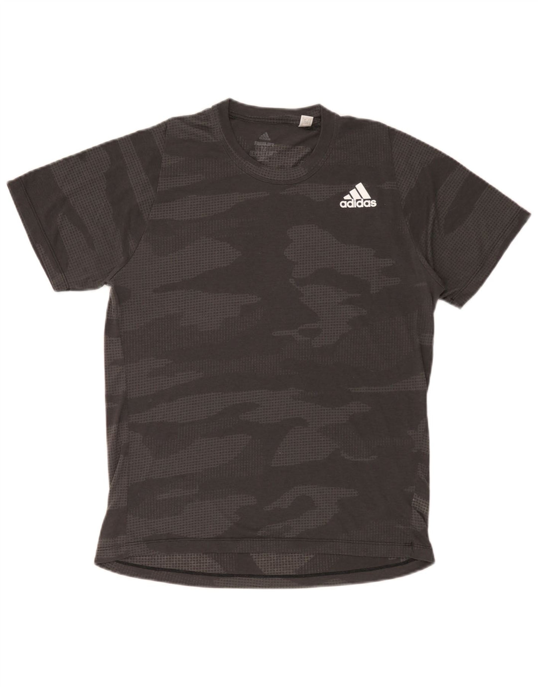 T-shirt Adidas Climalite da uomo Top in poliestere mimetico grigio medio