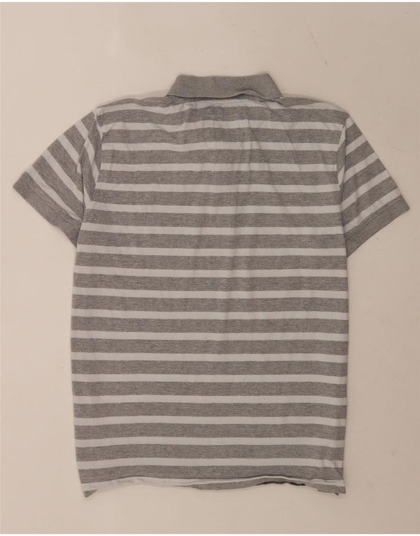 Crew Clothing Polo da uomo a maniche corte XL in cotone a righe grigie