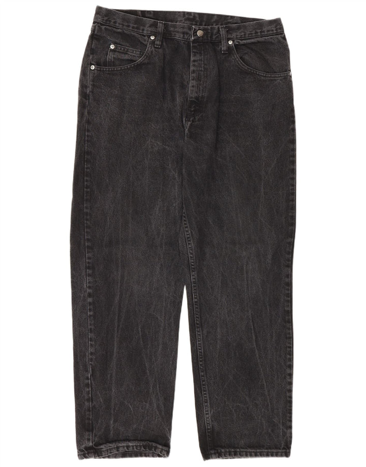 Jeans dritti da uomo Wrangler vestibilità rilassata W36 L30 cotone grigio