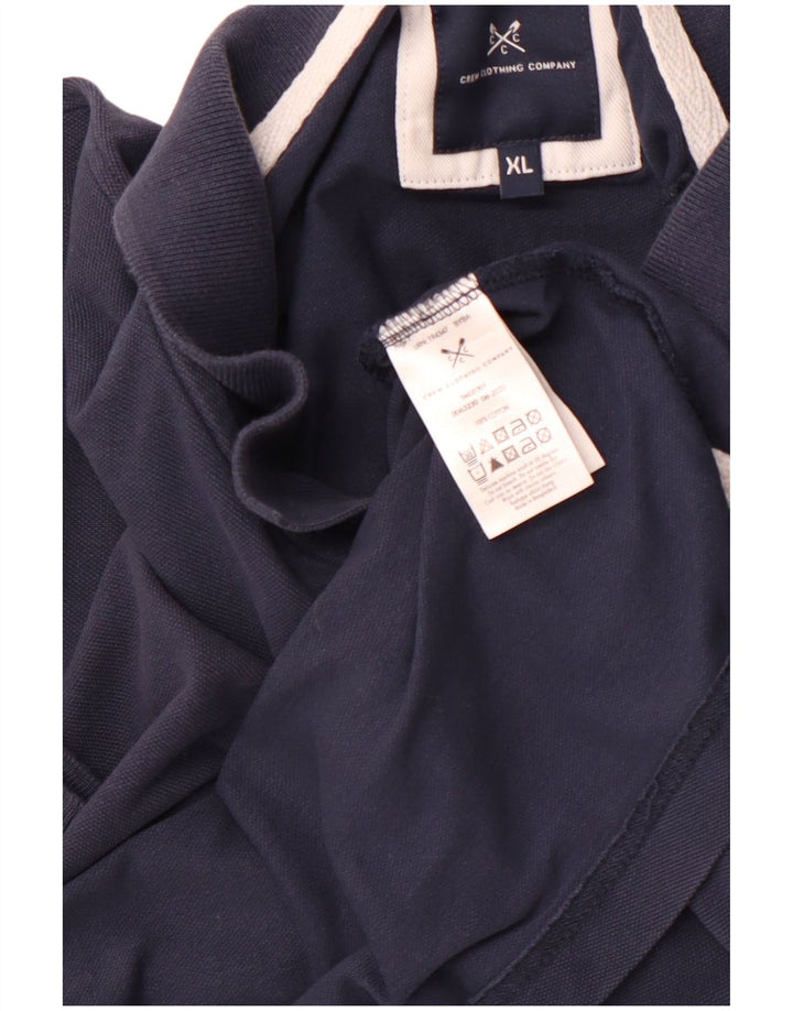 CREW CLOTHING Polo da uomo XL in cotone blu navy