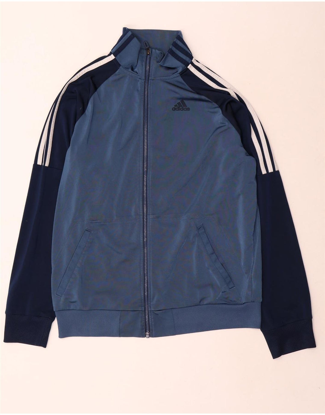 Giacca da ginnastica da uomo Adidas grande color block blu navy