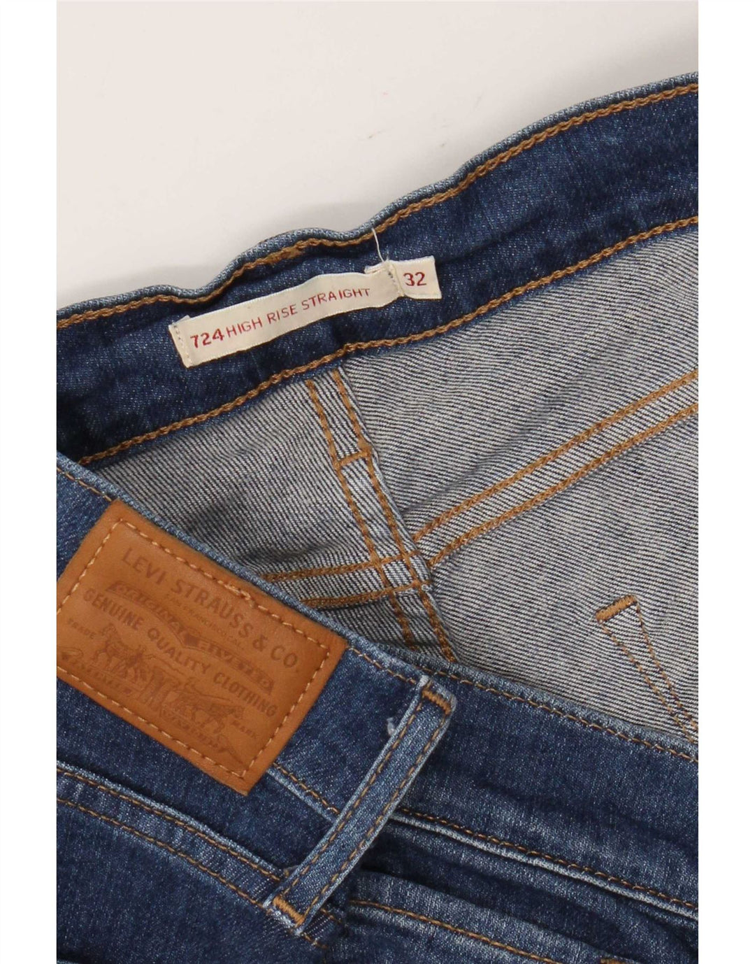 Jeans dritti a vita alta Levi's 724 da donna W32 L26 Blu