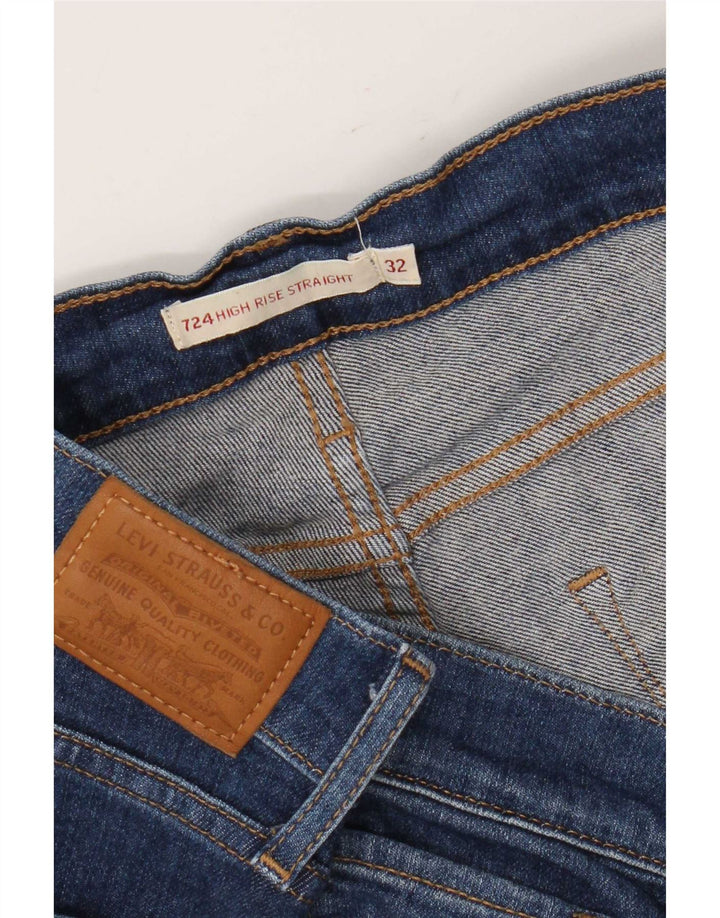Jeans dritti a vita alta Levi's 724 da donna W32 L26 Blu