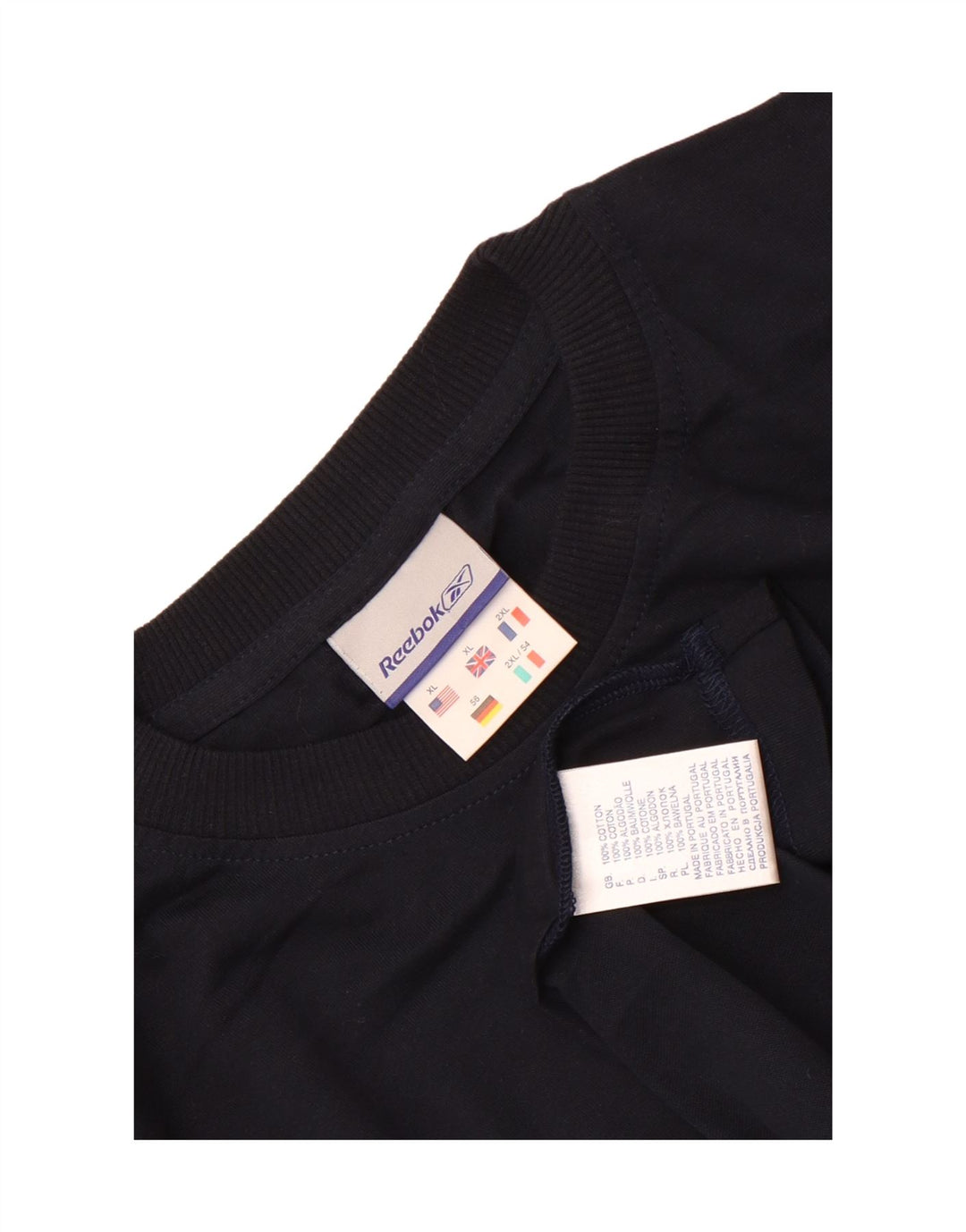 T-shirt Reebok da uomo Top XL blu navy in cotone