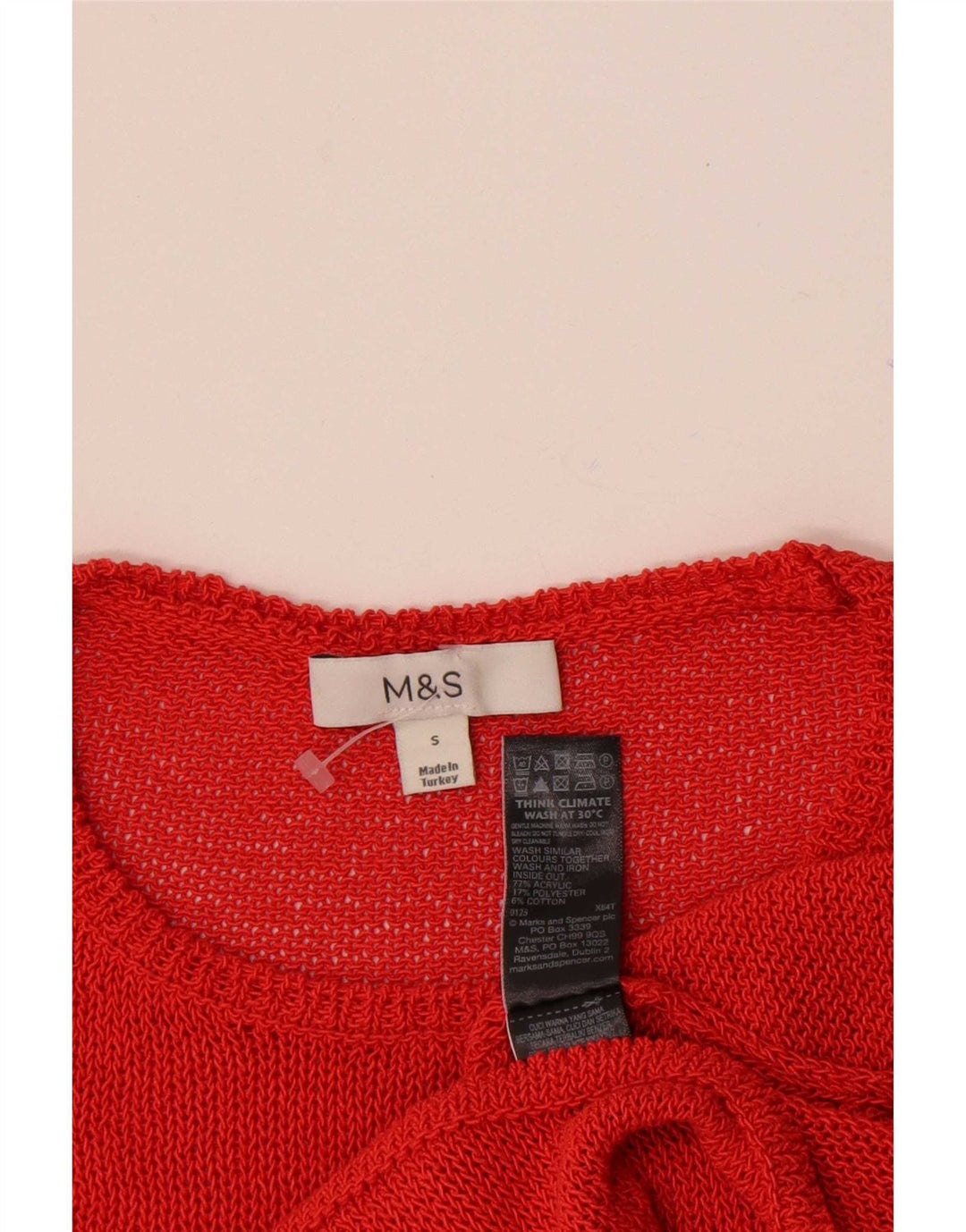 Canotta da donna Marks & Spencer UK 10 piccola rossa in acrilico