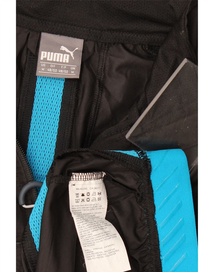 Giacca da tuta da uomo PUMA, giacca in poliestere color block medio nero