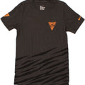NIKE Mens Graphic T-Shirt Top Small Black Striped Cotton Vintage Nike and Second-Hand Nike from Messina Hembry 