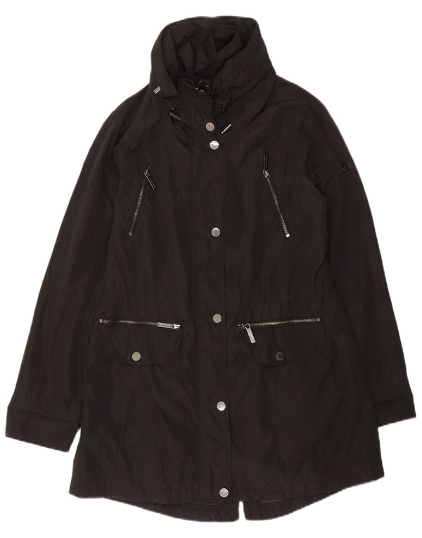 Giacca Parka con cappuccio da donna Michael Kors UK 10 Small Poliestere nero