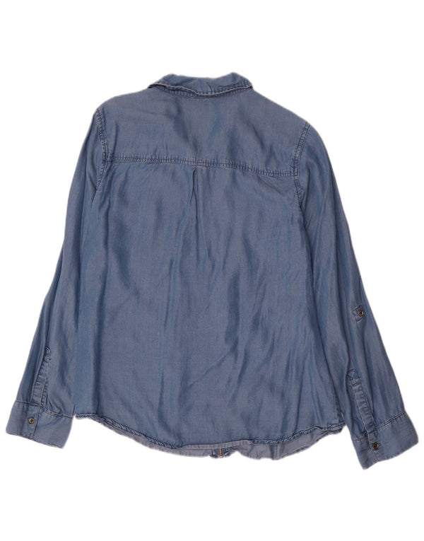 Camicia di jeans da donna Michael Kors UK 14 Lyocell blu medio