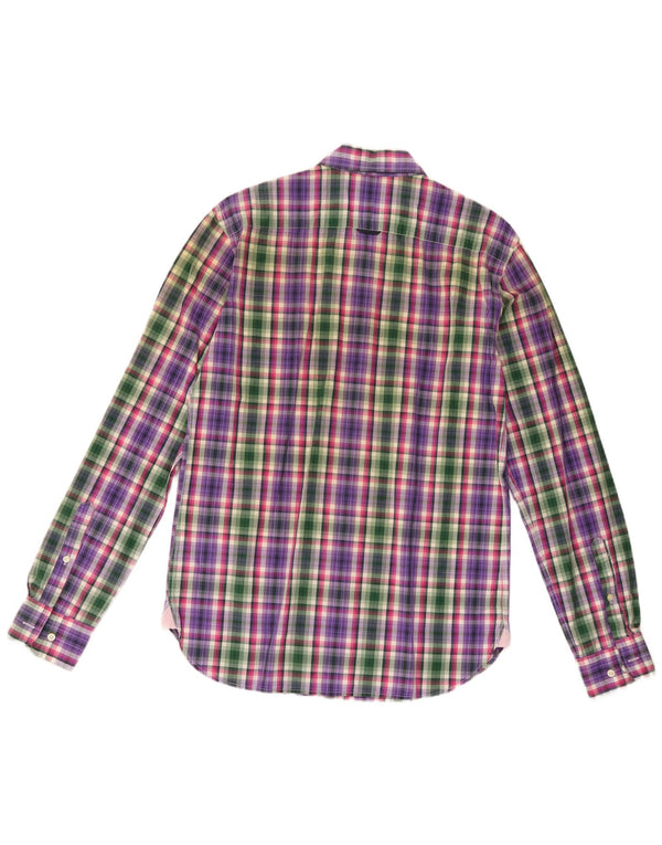 Camicia da uomo Henry Cottons taglia 39 cotone a quadri multicolore medio