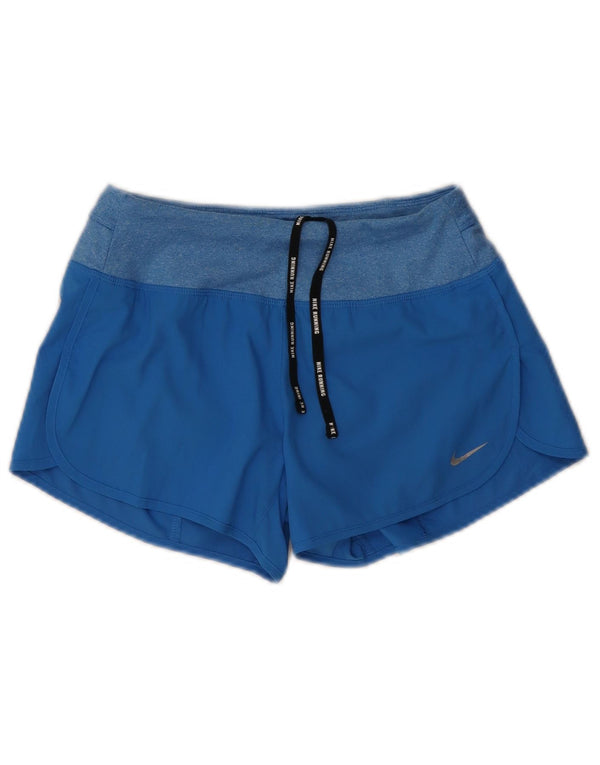 Pantaloncini sportivi Nike da donna Dri Fit UK 4 XS blu poliestere