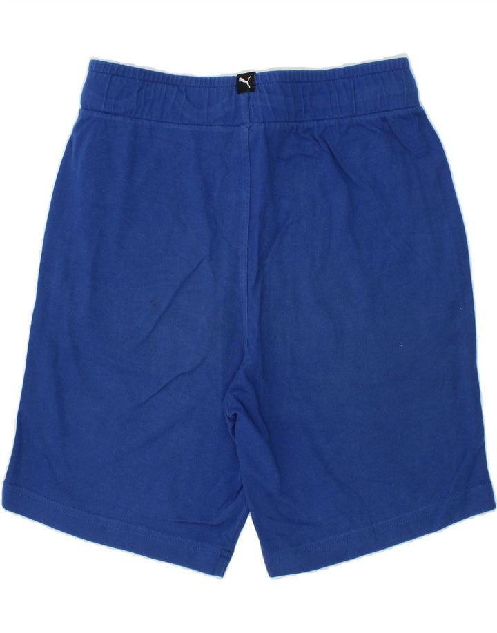 PUMA Boys Graphic Sport Shorts 9-10 Years Blue Vintage Puma and Second-Hand Puma from Messina Hembry 