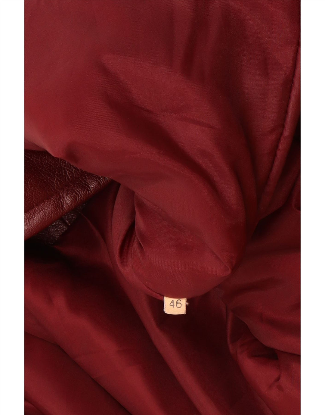 Cappotto in pelle vintage da donna IT 46 grande in pelle bordeaux