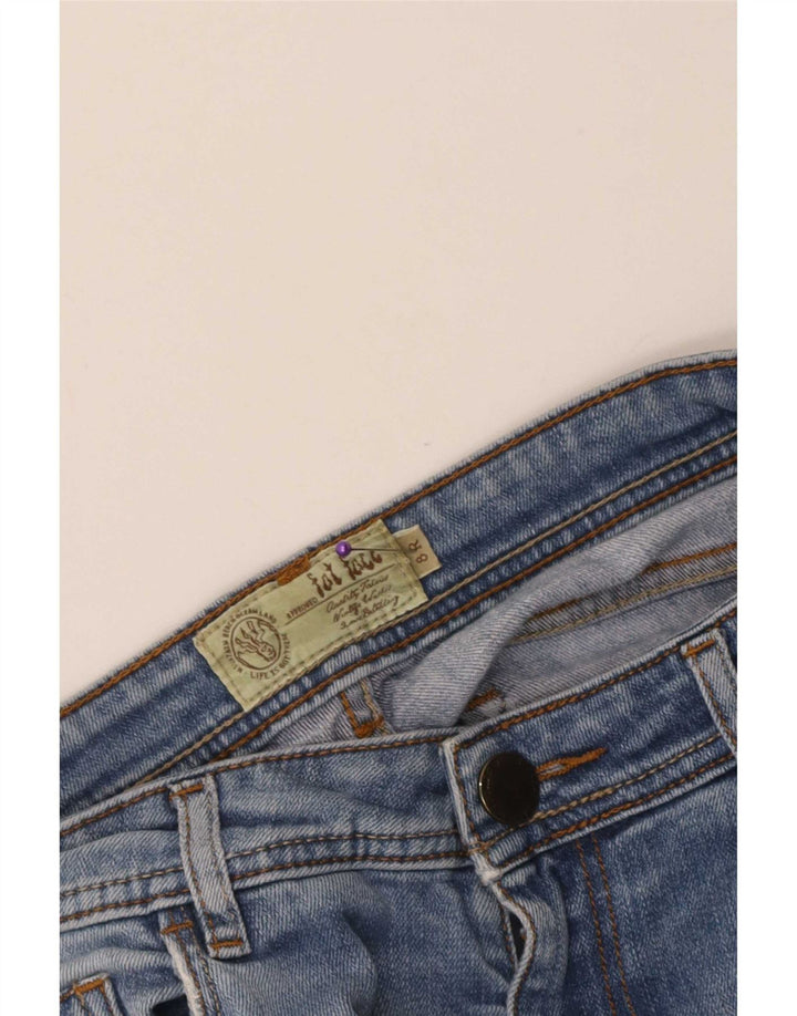 Jeans bootcut invecchiati da donna Fat Face UK 8 piccoli W28 L30 blu