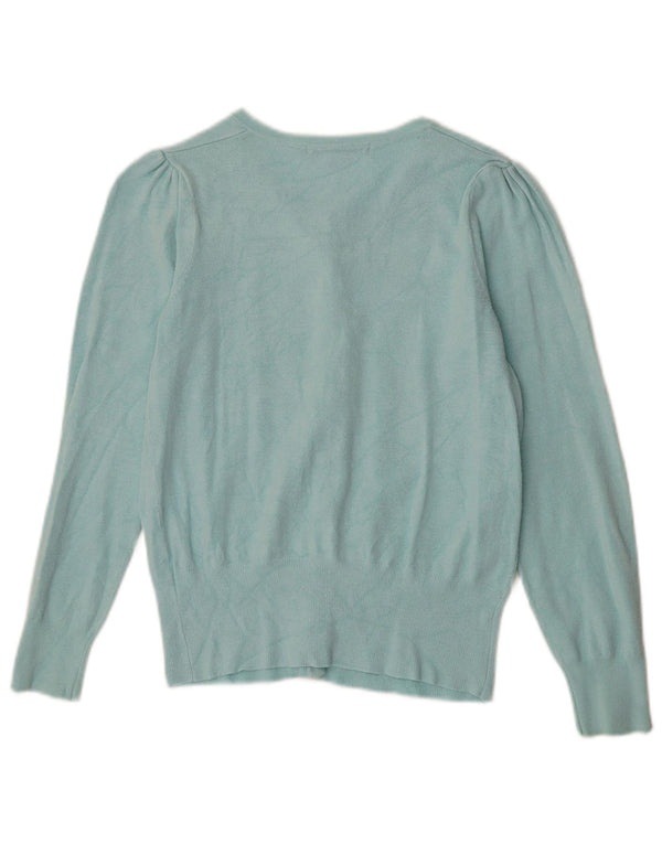 Maglione cardigan da donna Marks & Spencer UK 12 Viscosa turchese medio