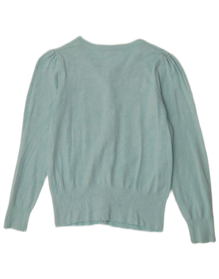 Maglione cardigan da donna Marks & Spencer UK 12 Viscosa turchese medio