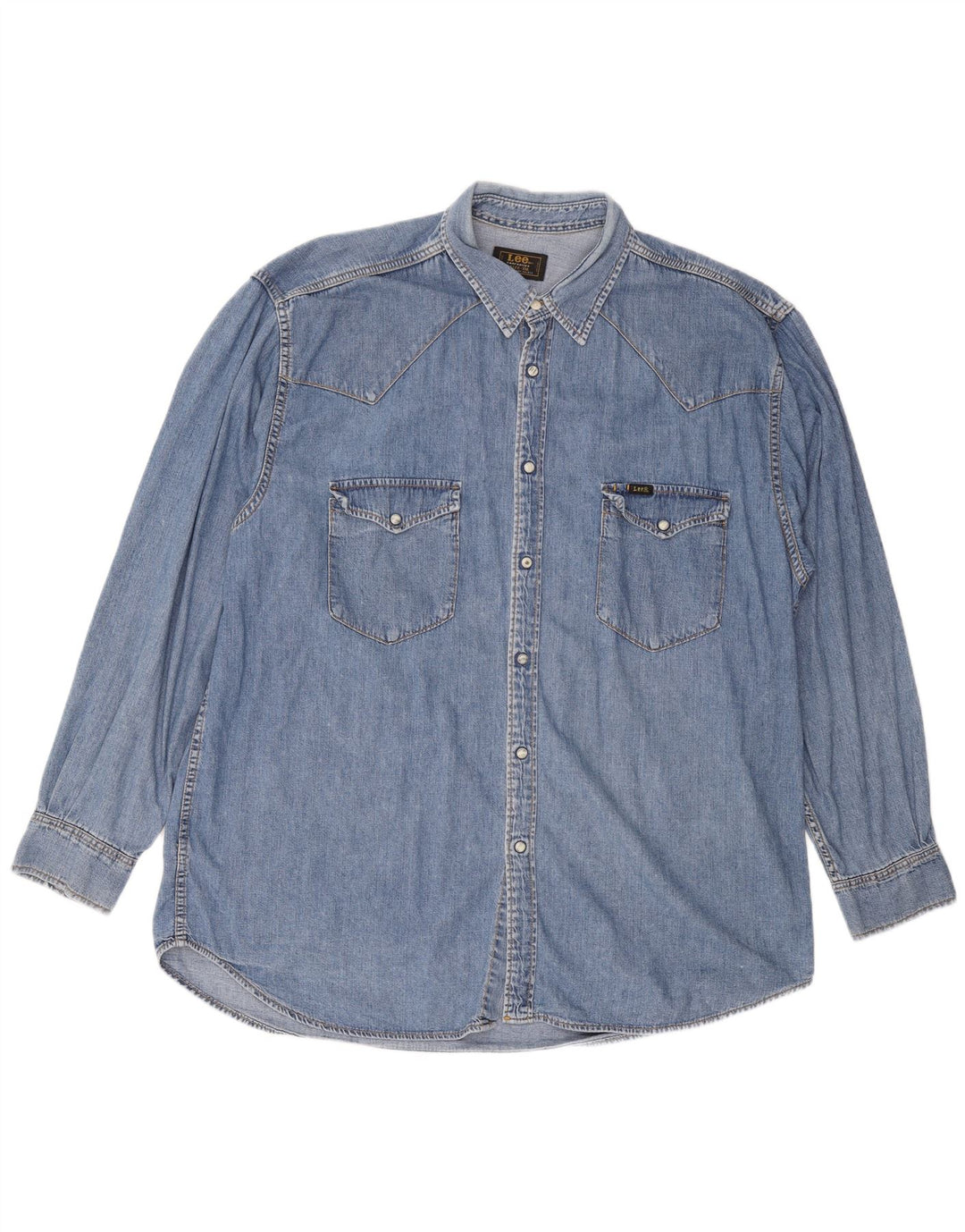 Camicia in denim da uomo LEE 2XL cotone blu