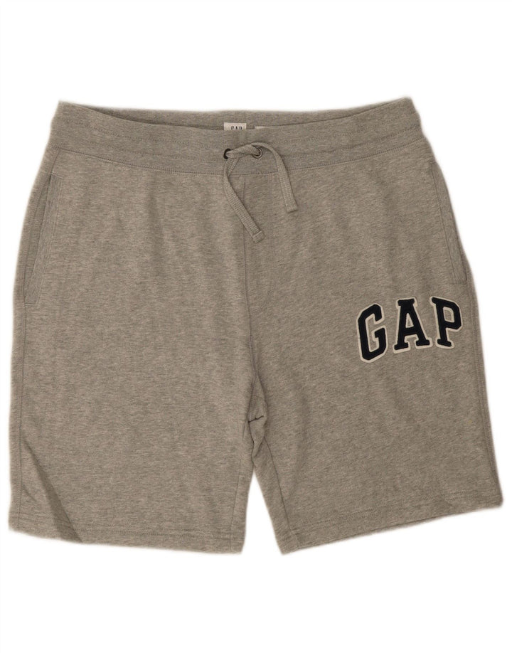 GAP Mens Graphic Sport Shorts Large  Grey Cotton