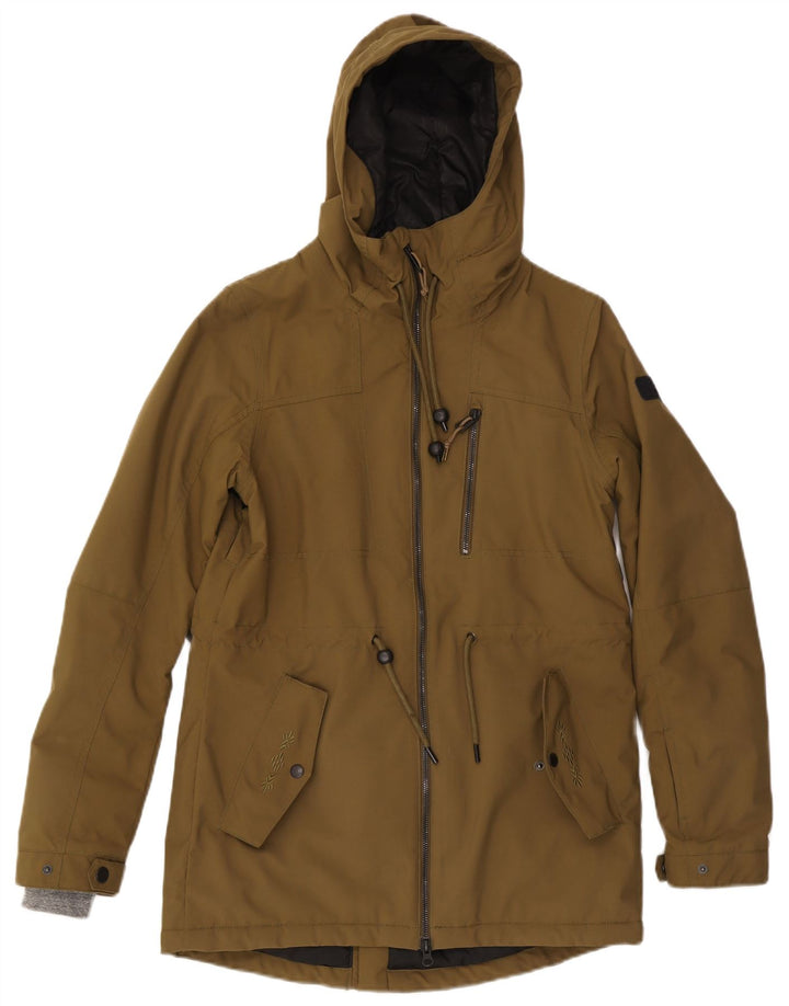 Giacca parka con cappuccio da donna O'Neill UK 14 grande poliestere kaki