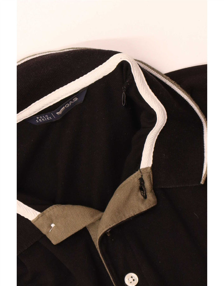 Polo Uomo Gas Large Nera In Cotone
