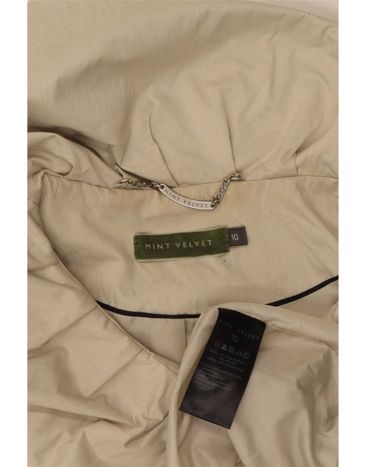 MINT VELVET Giacca parka oversize da donna UK 10 Small Beige Poliestere