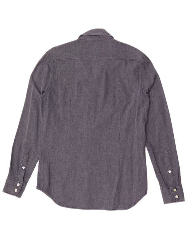 Camicia da uomo G-Star in cotone geometrico blu navy medio