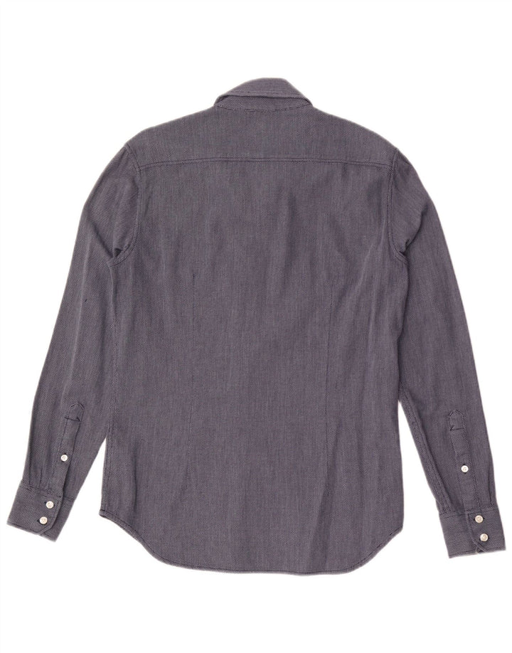 Camicia da uomo G-Star in cotone geometrico blu navy medio