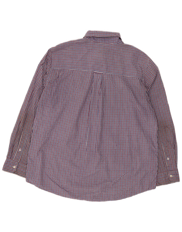 Camicia da uomo Chaps XL in cotone a quadretti blu
