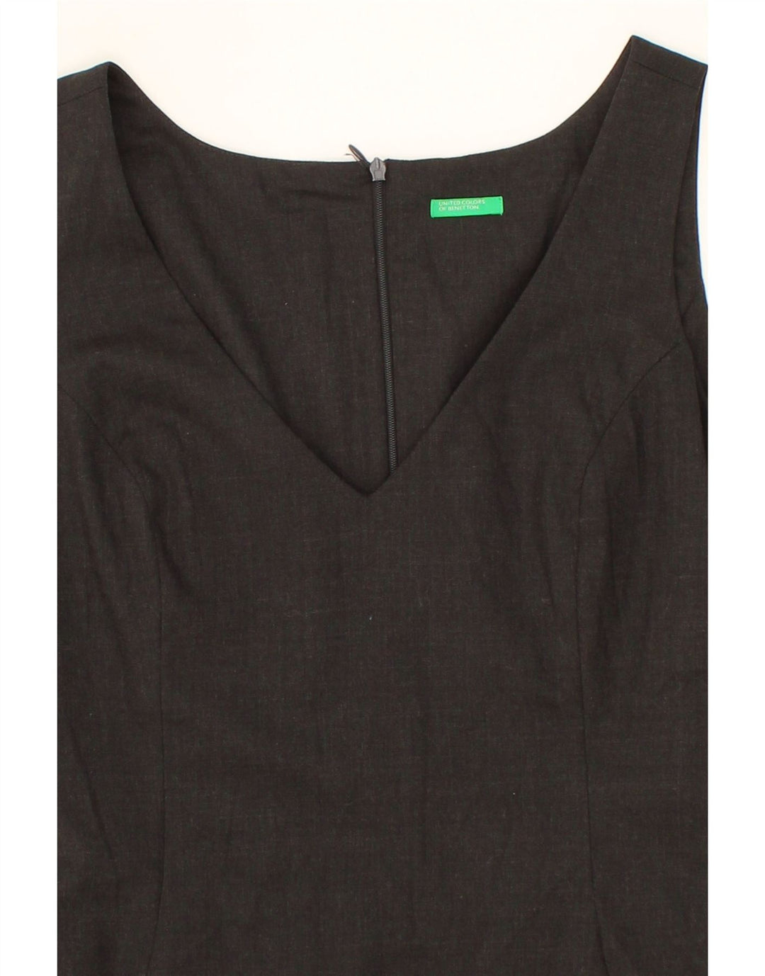 BENETTON Womens Sleeveless Sheath Dress UK 8 Small Grey Vintage Benetton and Second-Hand Benetton from Messina Hembry 