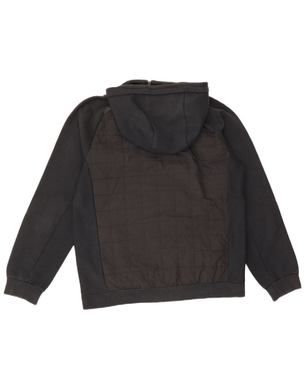 Felpa con cappuccio e zip Nike da uomo in cotone nero medio