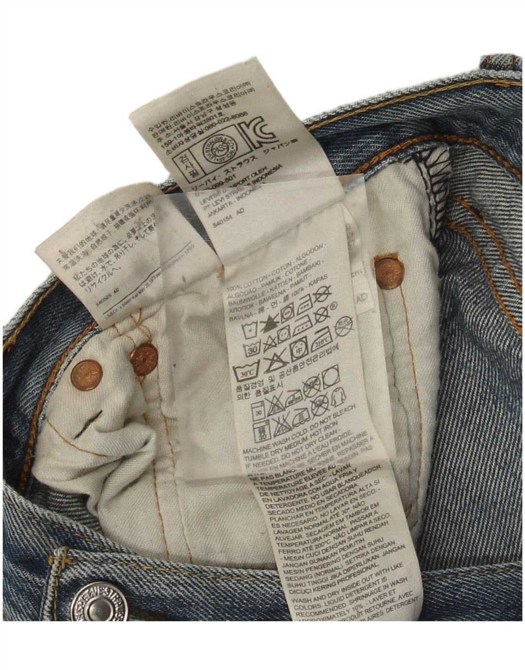 Levi's Uomo 501 Jeans dritti W36 L29 Cotone Blu