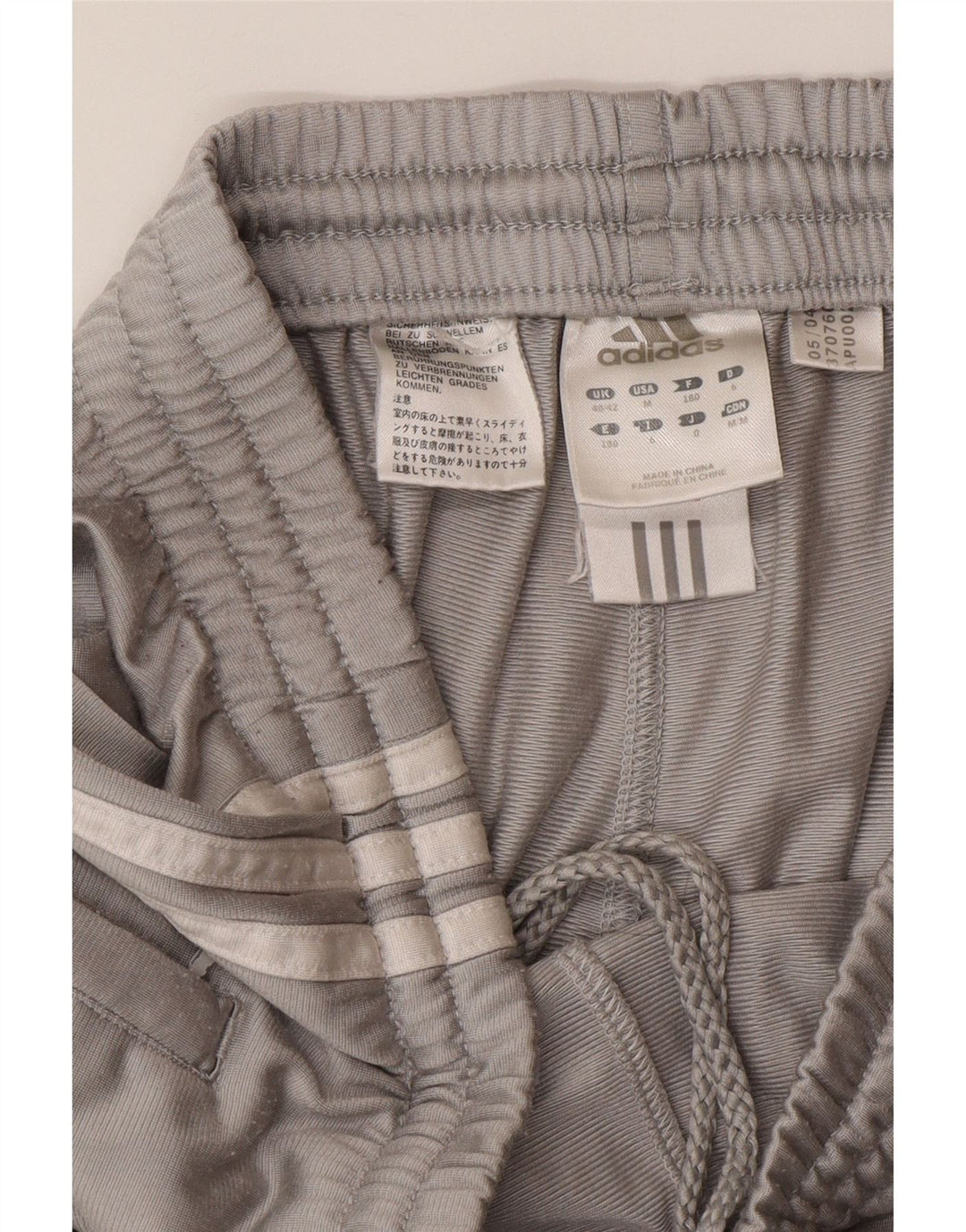 Pantaloni da tuta da uomo ADIDAS UK 40/42 Poliestere grigio medio