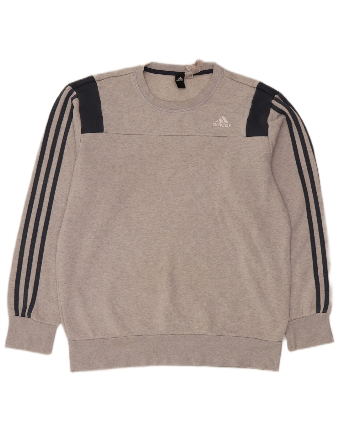 Felpa Adidas Uomo Maglione Cotone Grigio Medio