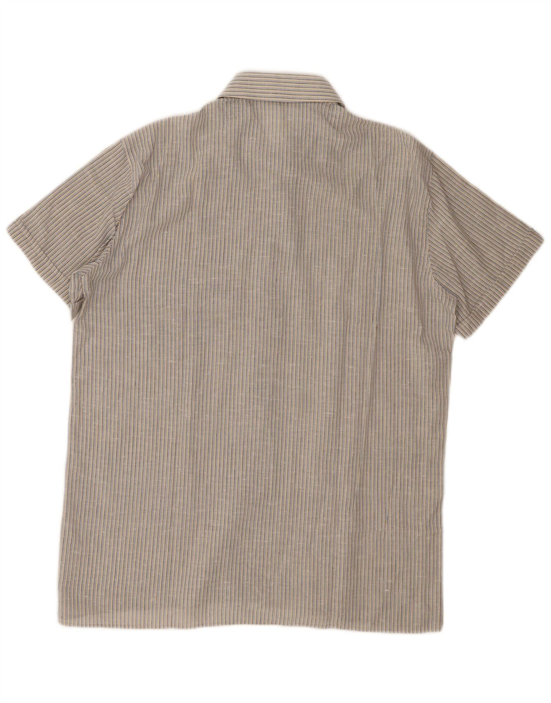 ALTA MODA Mens Short Sleeve Shirt Size 43 Large Multicoloured Striped