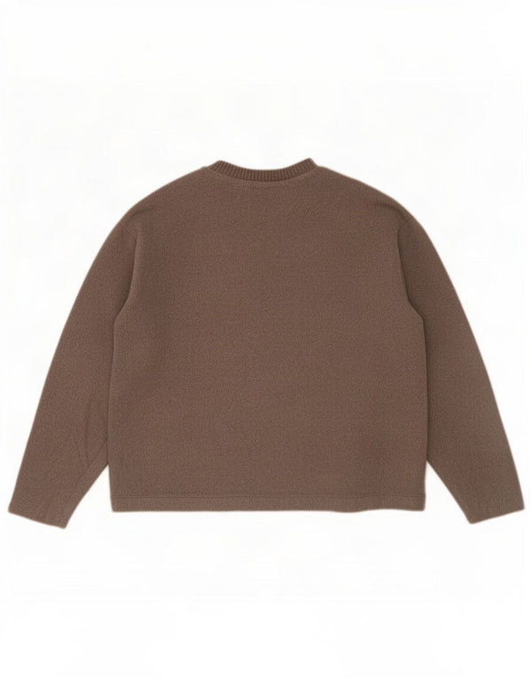 Zara Womens Boat Neck Jumper Sweater UK 14 Medium Grey Polyester