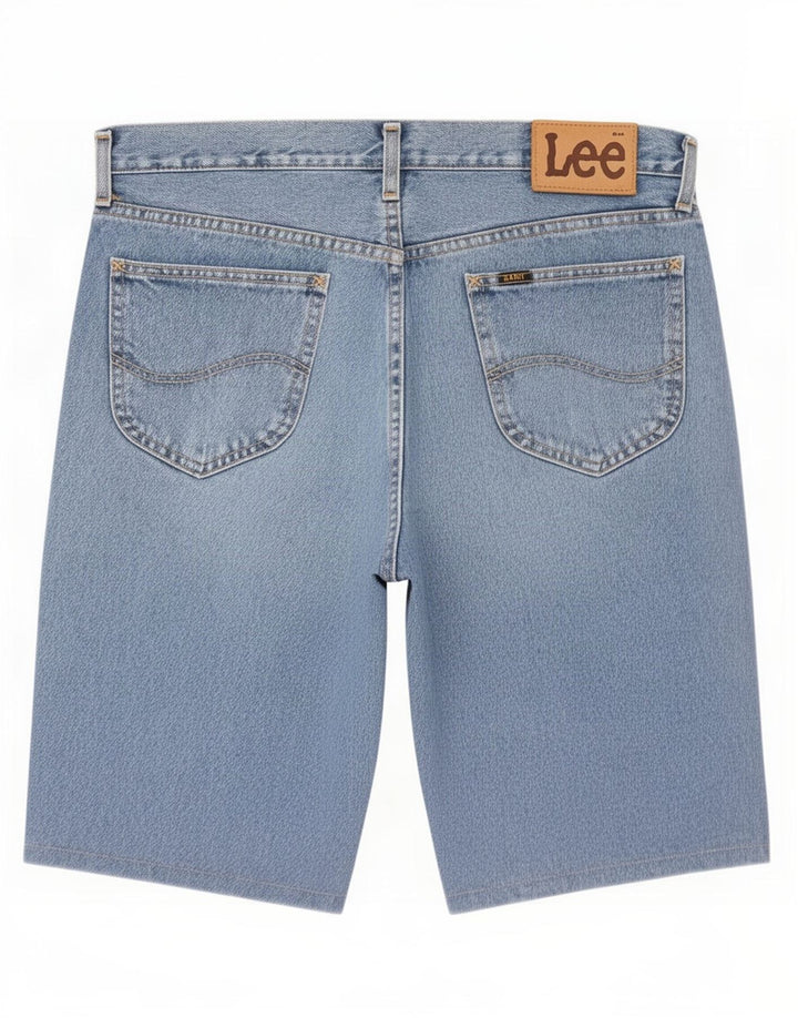 Pantaloncini di jeans Lee Brooklyn da uomo grandi W36 in cotone blu