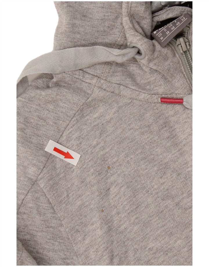 Maglione con cappuccio e zip da donna Puma UK 12 Cotone grigio medio