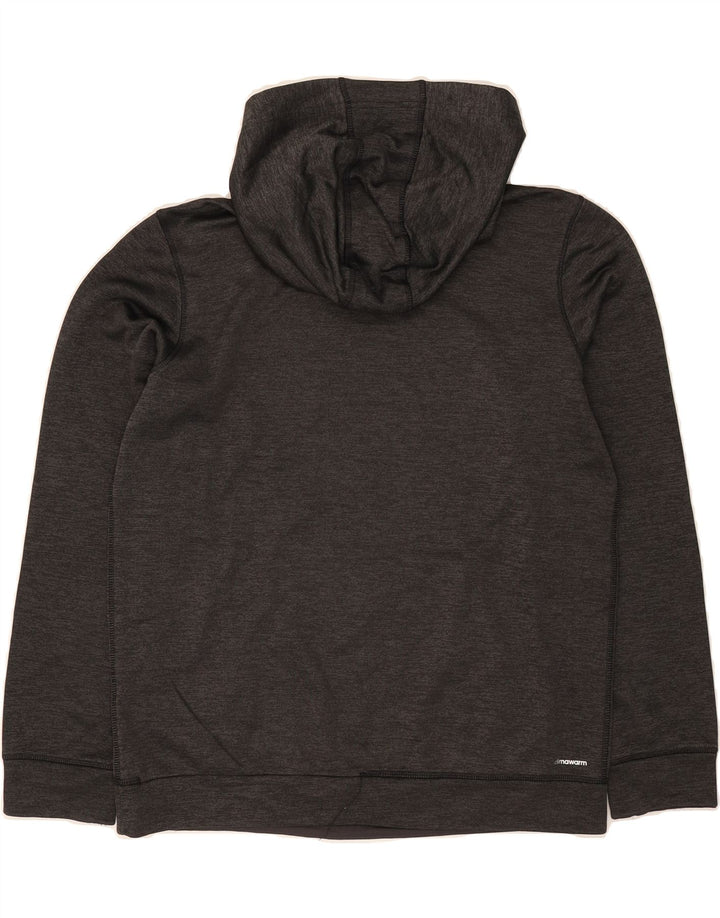 ADIDAS Womens Climawarm Hoodie Jumper UK 12/14 Medium Grey Polyester Vintage Adidas and Second-Hand Adidas from Messina Hembry 