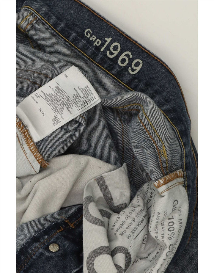 Jeans dritti da uomo Gap W34 L32 cotone blu navy