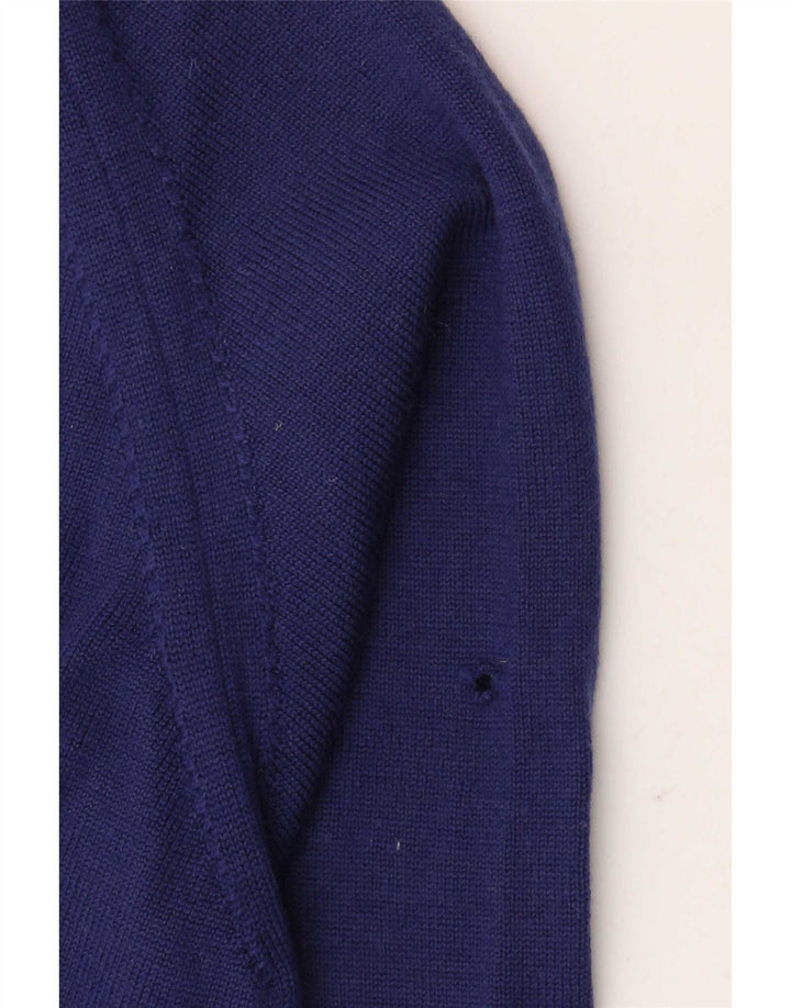 Maglione da uomo con scollo a V Fred Perry, grande, in lana blu navy