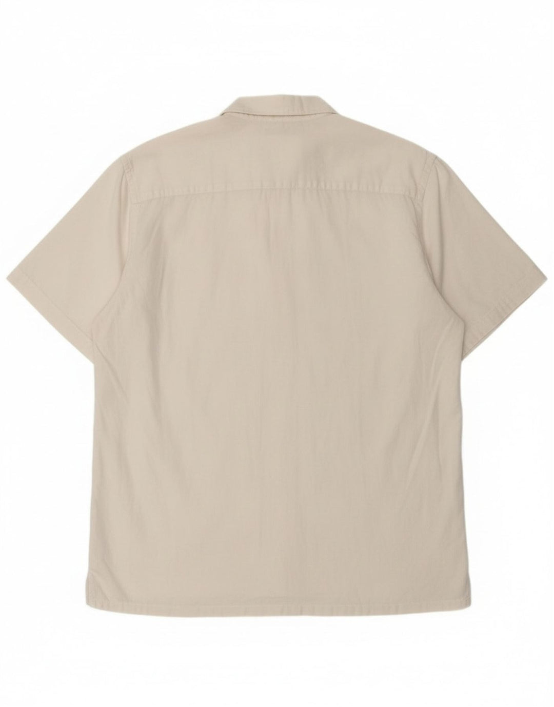 Camicia Sisley da uomo a maniche corte, vestibilità regolare, in lino bianco medio