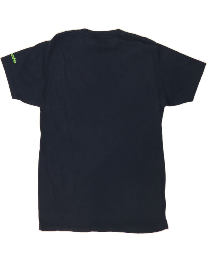 COLUMBIA Mens Seattle Graphic T-Shirt Top Medium Navy Blue Cotton Vintage Columbia and Second-Hand Columbia from Messina Hembry 