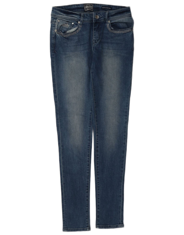 Jeans skinny da donna Superdry W28 L32 cotone blu