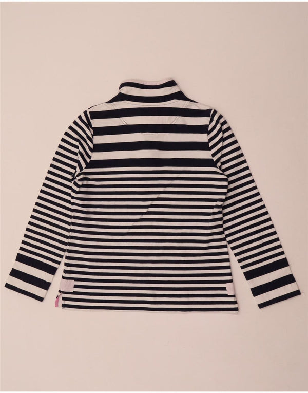 Joules Felpa da Donna con Collo a Bottone, Maglione UK 14, Grandi Righe Blu Navy