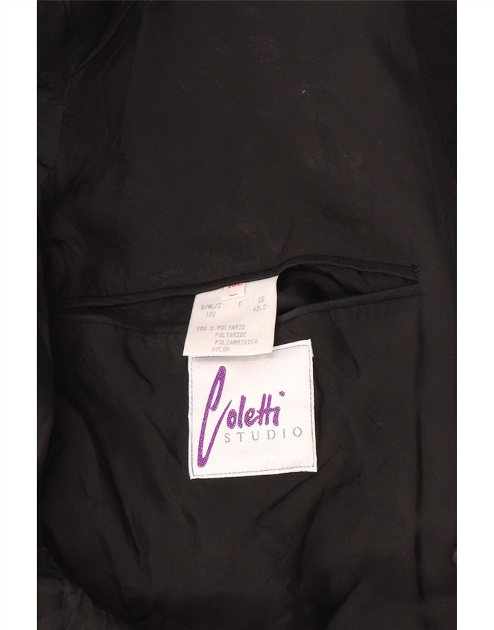 Studio Coletti Giacca blazer doppiopetto da uomo UK 38 media nera