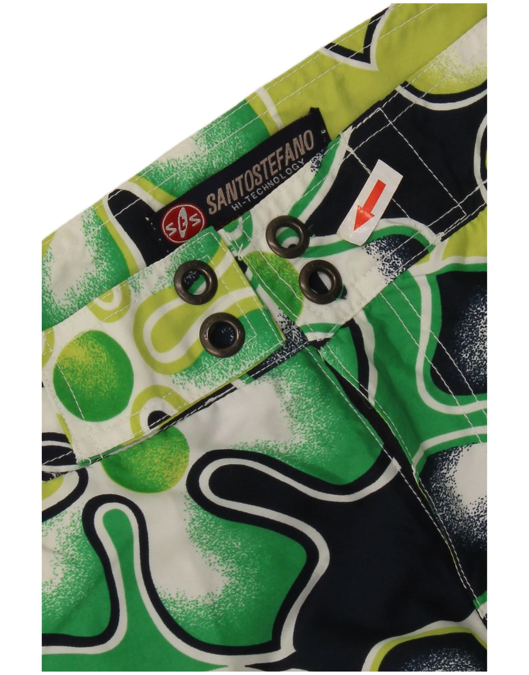 Pantaloncini da bagno da uomo Santo Stefano grandi in poliestere floreale verde