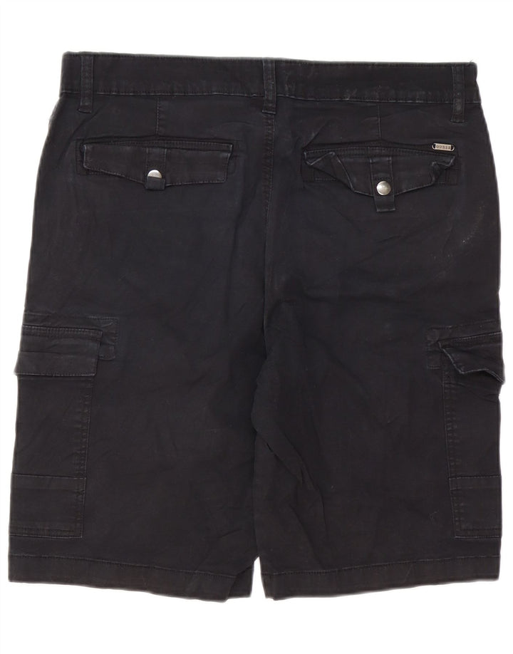 Pantaloncini cargo da uomo Guess W32 medio cotone nero