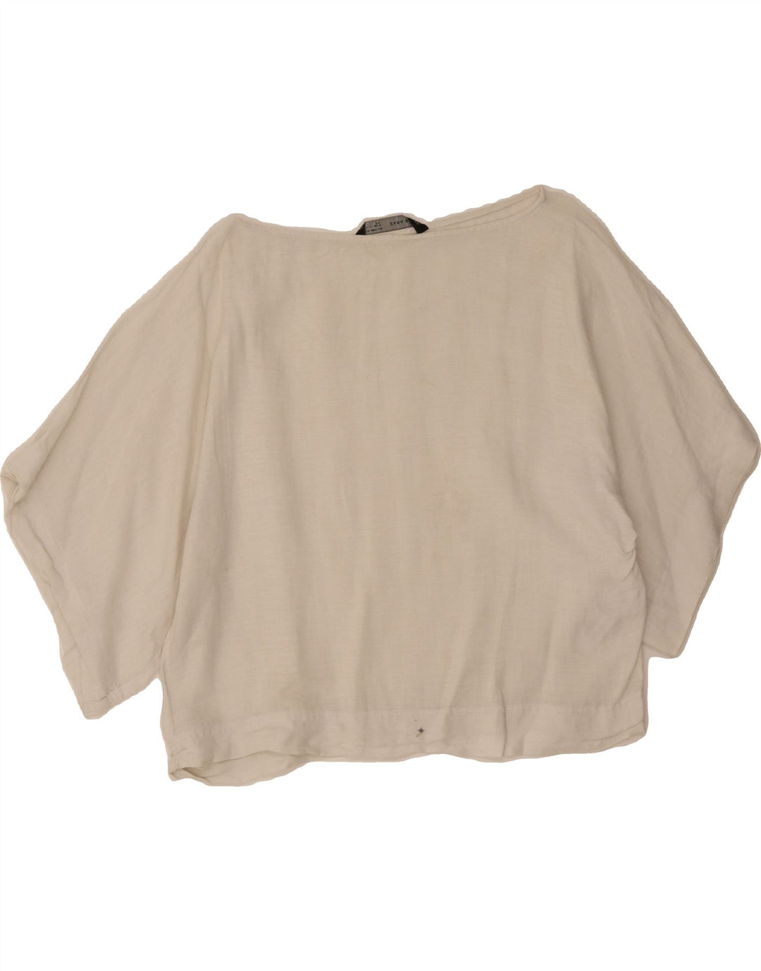 ZARA Womens Oversized Blouse Top UK 6 XS White Vintage Zara and Second-Hand Zara from Messina Hembry 
