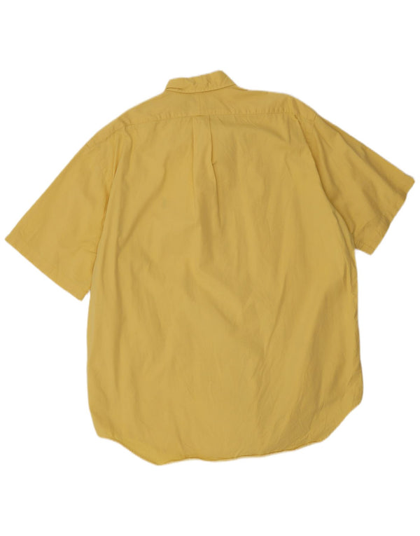 Camicia a maniche corte da uomo Ralph Lauren grande in cotone giallo
